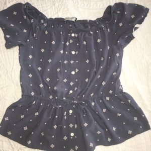 🍋ABERCROMBIE AND FITCH BLUE TOP